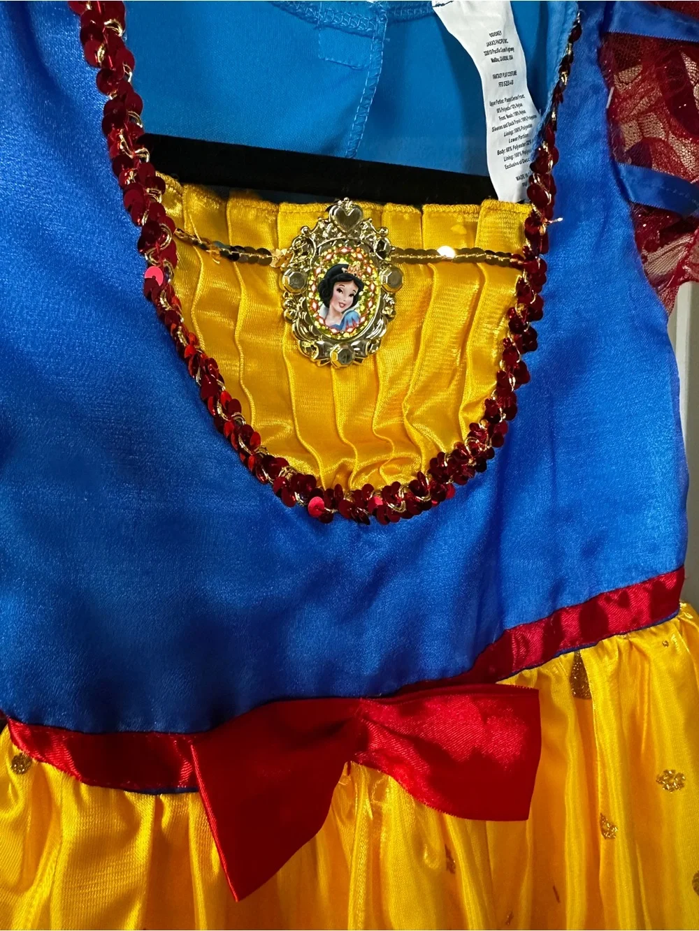 Classic Snow White Yellow & Blue Kids Costume Dress Girls Size 4-6 ***Like New
